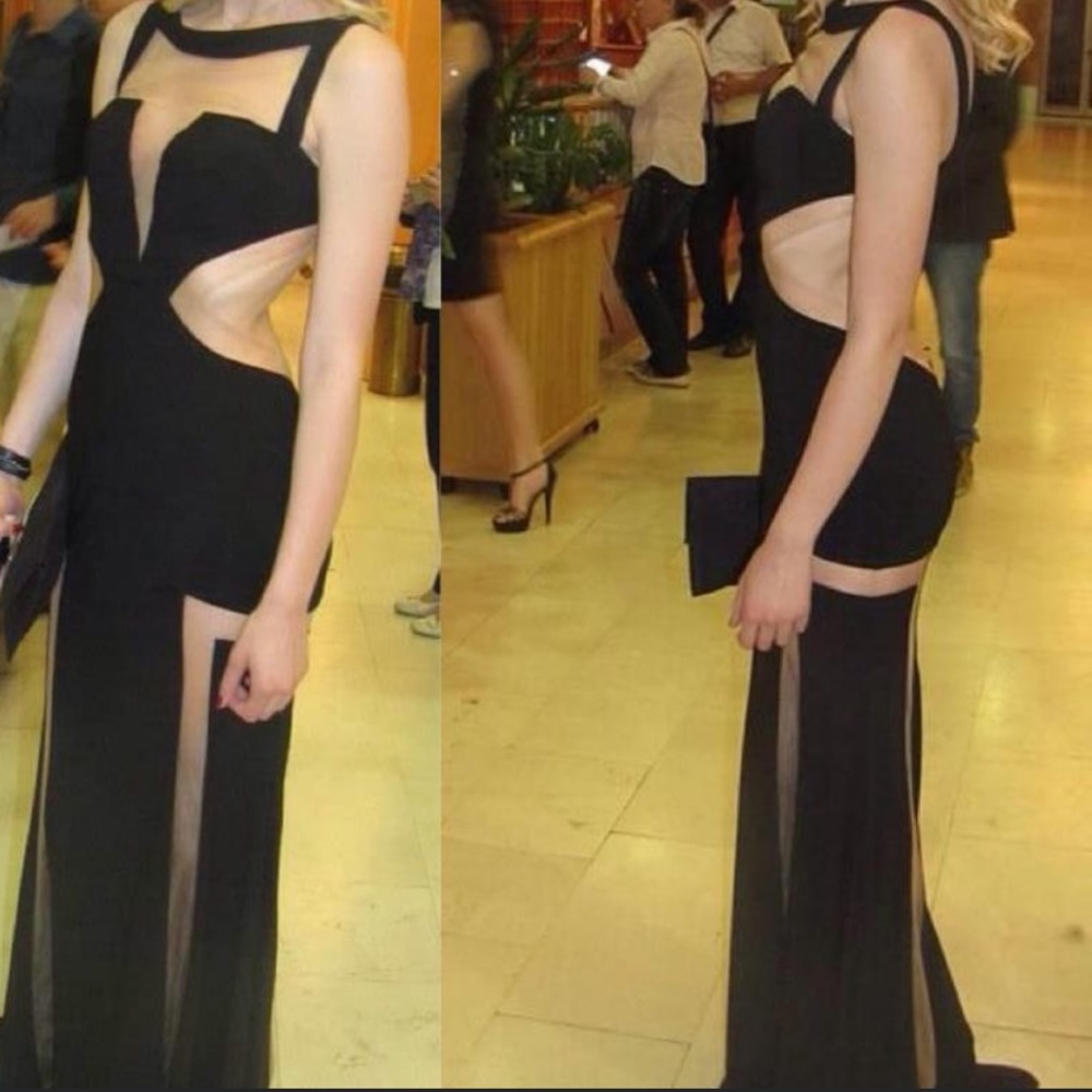 Sherri Hill black maxi dress